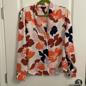 Long sleeve floral blouse